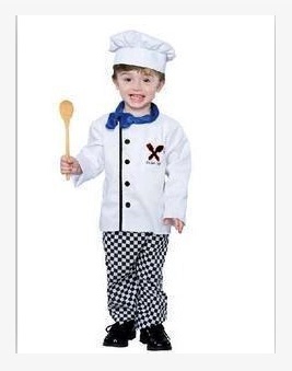 2015儿童厨师帽子 幼儿角色服 儿童厨师演出服装 厨师扮演服特价