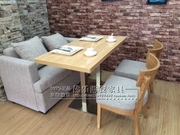 简约甜品西餐厅桌椅沙发组合咖啡厅桌椅奶茶店茶餐西餐厅桌椅组合