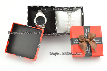 厂家新奇心型图案蝴蝶结纸盒手链盒手表盒子首饰盒包装盒1个起售
