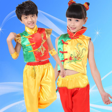 六一儿童演出服装男女童民族汉族舞蹈服装舞龙服功夫少儿表演服装