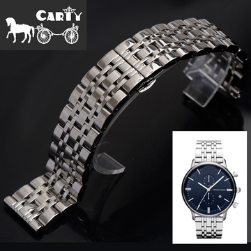 钢表带钢带手表带阿玛尼AR1648 0389 1676 0397表链16 18 20 22mm