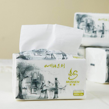 咖啡语抽纸 纸巾卫生纸3层24包装批发包邮婴儿可用