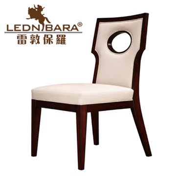 新中式餐桌椅组合 样板房间餐桌椅 售楼部处洽谈椅子 别墅餐椅