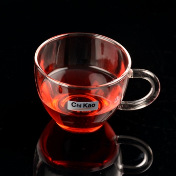 奇高红茶杯品茗玻璃杯子套装透明带把加厚咖啡杯创意茶具小品茗杯