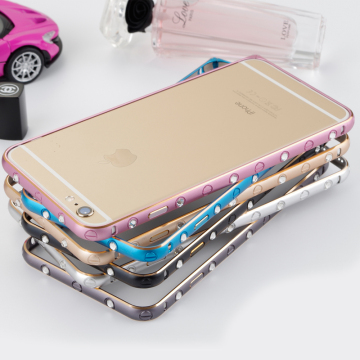 iPhone6splus镶钻手机壳苹果6plus手机套5.5寸边框创意潮女海马扣