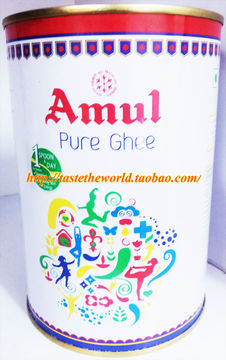 现货新鲜india food印度原装进口食品AMUL PURE GHEE醇牛油/酥油