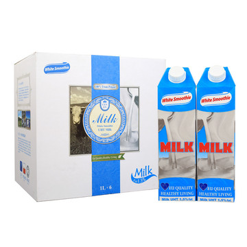 含4元运费优雅牧场 低脂牛奶 1L*6 礼盒装  波兰进口