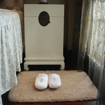48元驼色纯棉加厚松软地巾 卫生间厨房地垫吸水机洗50*80 600克