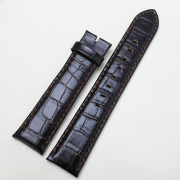 切瑞蒂 CERRUTI1881 20mm 真皮表带深棕色 黑色 牛皮防水汗表带