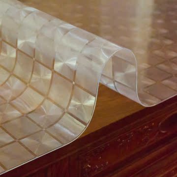 pvc防水防烫软玻璃方形透明桌垫茶几垫磨砂水晶板塑料圆形餐桌布