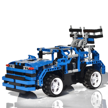 拼装积木遥控车儿童玩具拼插兼容乐高式7岁男孩益智组装电动汽车