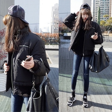 2016冬季新款修身立领羽绒棉衣女短款外套韩国面包服小棉袄女学生