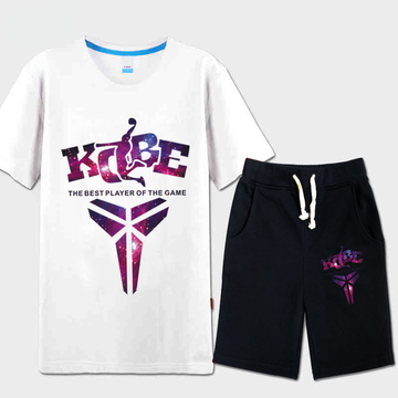 科比短袖T恤运动一套装 KOBE圆领半袖正规棉篮球服球衣服男士夏装