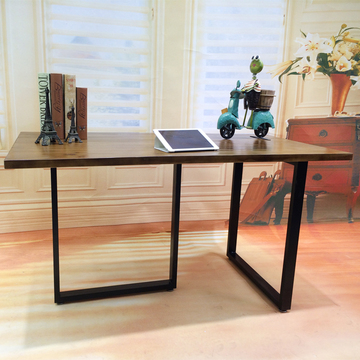复古餐桌实木长桌优雅书桌高档电脑桌休闲桌咖啡酒吧桌创意方桌