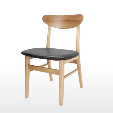 极美家具实木餐椅子现代简约时尚皮椅子布艺 北欧宜家椅子