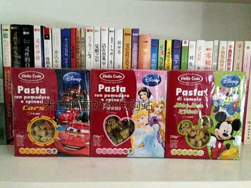 意大利代购Dalla Costa儿童迪斯尼面PASTA全麦蔬菜含钙卡通造型面