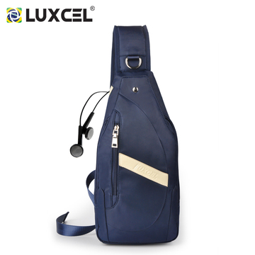Luxcel胸包男包斜挎包 休闲包包单肩背包 韩版潮尼龙运动骑行小包