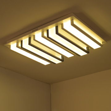现代简约LED吸顶灯 长方形大气客厅灯具创意个性温馨主卧室灯调光