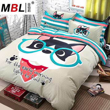 韩式家纺床上用品床单四件套卡通被套1.5/1.8m床个性床品特价包邮