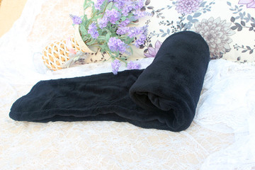 珊瑚绒睡裤黑色加厚保暖防寒