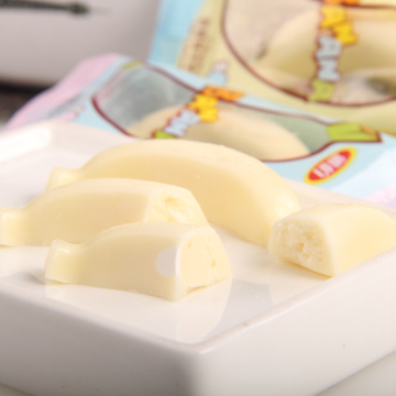 雅伯香蕉味牛奶巧克力散装500g年货批发零食品喜糖果