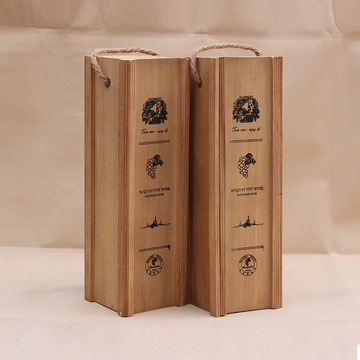 红酒盒单支装葡萄酒盒木盒礼盒包装盒酒盒高档木制红酒盒子定制