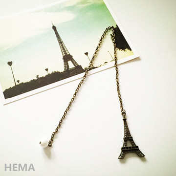 【铁塔】复古巴黎创意金属链书签 毕业礼物热卖现货满包邮新品