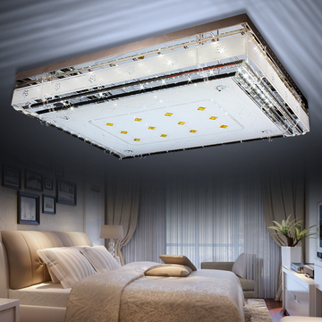 特价现代简约双色LED客厅灯 长方形低压水晶吸顶灯 餐厅卧室灯具