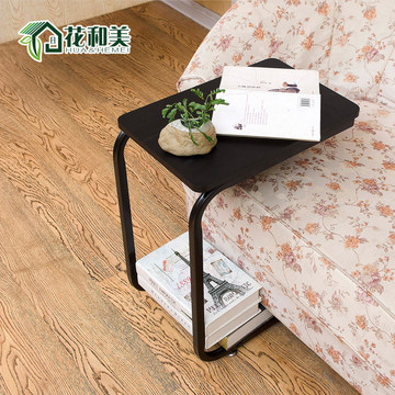 包邮  简约沙发边桌边几小茶几长方形可移动放水桶带轮茶桌小桌子