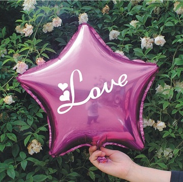 情人节气球 商场布置 LOGO定制铝膜气球广告气球印字气球LOVE气球