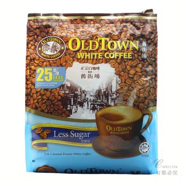 特价包邮 马来西亚怡保旧街场低糖份（少甜）3合1白咖啡525g 马版
