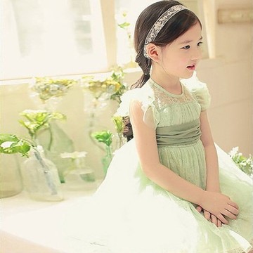 韩国童装女童夏装新款2015女童蕾丝裙背心连衣裙儿童网纱公主裙子