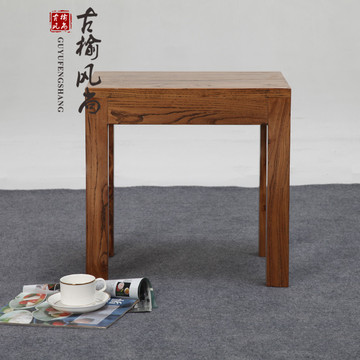 特价老榆木凳子实木仿古凳新中式简约餐椅化妆凳换鞋凳古典方凳