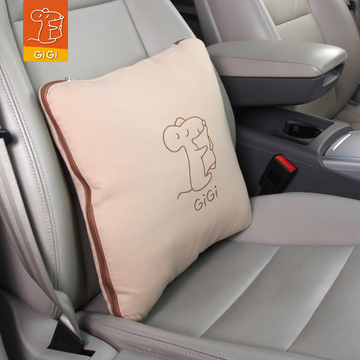 GiGi 汽车抱枕 车用护腰靠枕靠 大抱枕被子两用 空调被 四季 腰垫