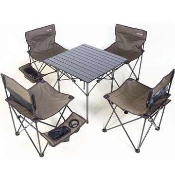 户外折叠桌椅组合套装五件套便携自驾游露营沙滩公园桌椅家庭聚会