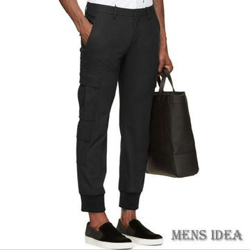 MENS Idea 实用美学男士卫裤九分裤 运动多口袋修身潮人卫裤