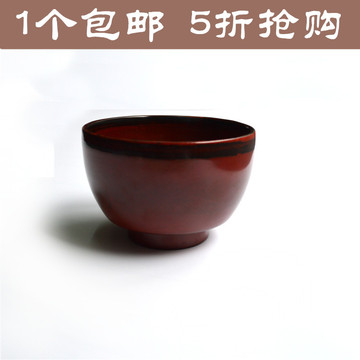 5折包邮 木碗 日式跟曙整木大汤面碗 饭碗甜品碗 厚实木餐具