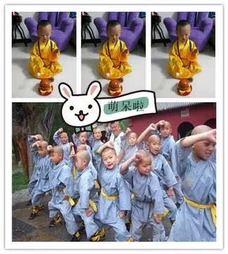 少林寺武术练功服装男童演出服装六一儿童舞蹈服饰小和尚