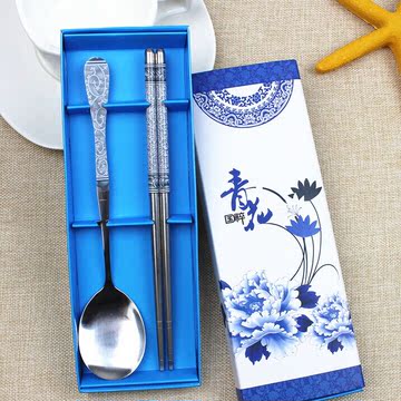 2015新品创意礼品婚宴婚庆用品批发送同学毕业礼物不锈钢筷勺餐具