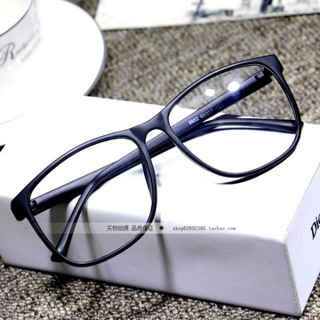 包邮韩国复古细框板材眼镜框潮男女生非主流眼镜架大黑方框平光镜
