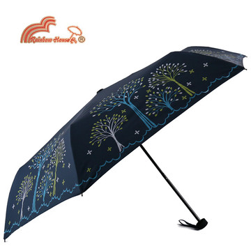 彩虹屋黑胶超轻遮阳伞超强防紫外线太阳伞晴雨两用伞折叠女降温伞