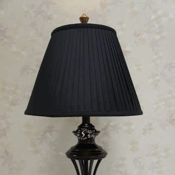 热卖台灯床头灯落地灯罩欧式布艺灯罩10寸至20寸黑色灯罩灯具配件