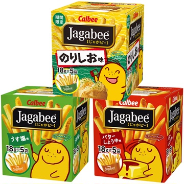 日本直邮Calbee卡乐b Jagabee 卡乐比薯条三兄弟薯条零食三种口味