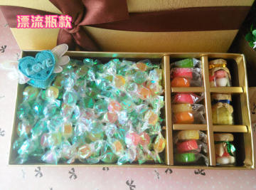 韩国进口许愿瓶水果切片99颗千纸鹤德芙彩虹糖果礼盒装万圣节礼物
