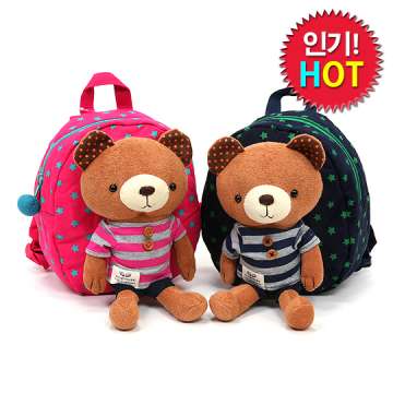 韩国winghouse儿童双肩背包防走失纯棉卡通玩具包幼儿园书包热卖