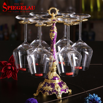 德国进口SPIEGELAU诗杯客乐水晶玻璃红酒杯套装手工欧式雕花杯架