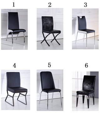 金氏简约现代黑白餐椅多种款式颜色金属皮革椅子休闲椅四把起拍