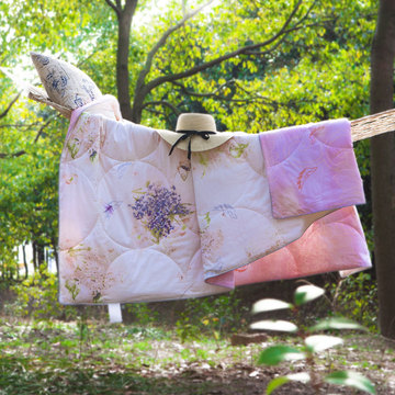 2015全棉纯棉绗缝羽丝绒被子夏凉被空调被夏被单双人被芯春秋被