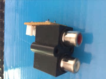 音响配件 2孔莲花座 音频输出 输入接口AV焊好电路板