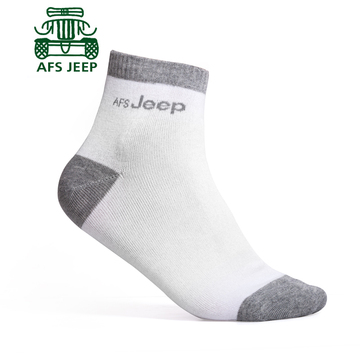 Afs Jeep/战地吉普 棉袜男士纯棉短袜中筒 除臭透气吸汗运动袜子